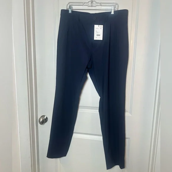 NEW Theory Zaine Precision Ponte in Baltic Deep Navy Straight Leg Pants, Size 40